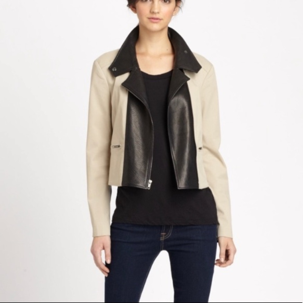 Theory Velea Leather Panel Jacket. Great for fall!
